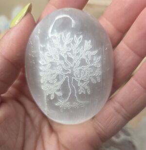 Selenite Palmstone